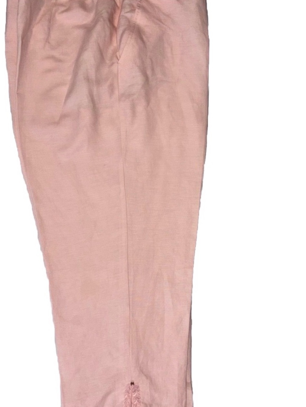 Ruby Rd. Women’s Soft Pink Cropped Dress Pants Sequin at Hem Line Size 16 Dressy